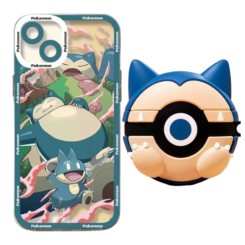 Snorlax - 3 Generation Evolution Phone & Poke Ball Airpod Case