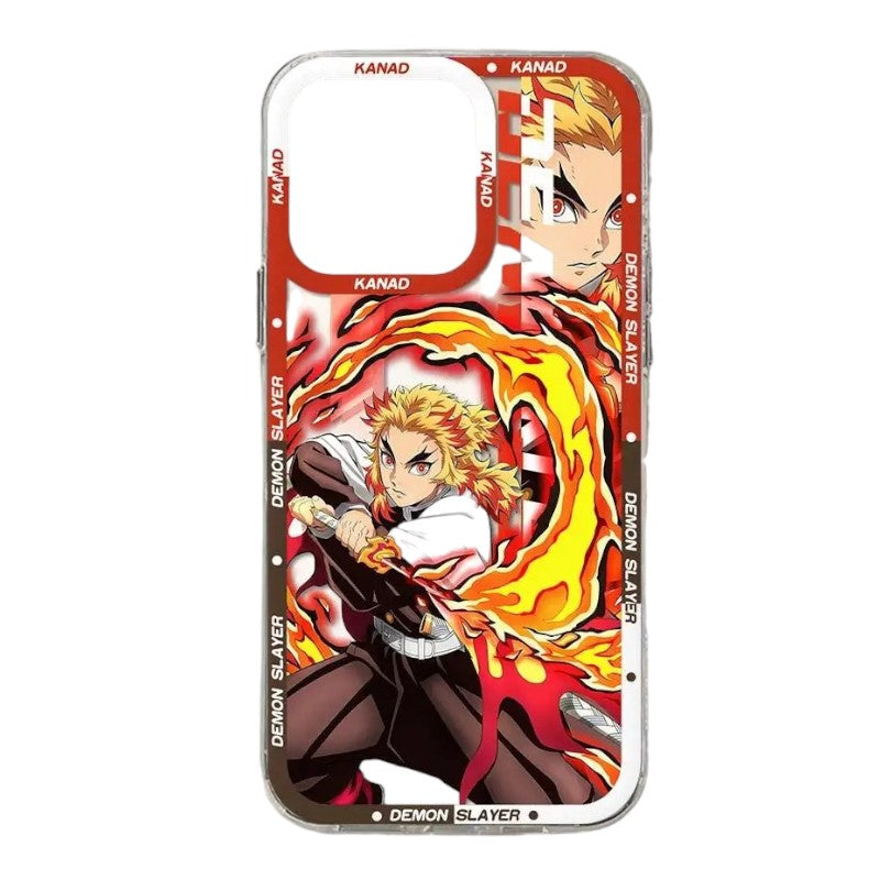 Rengoku Flame Breathing Clear Case - Demon Slayer Case