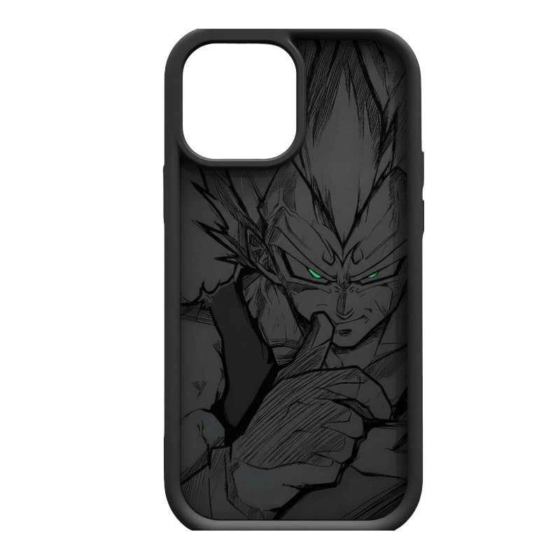 Vegeta Matt Black Thick - Dragon Ball Phone Case